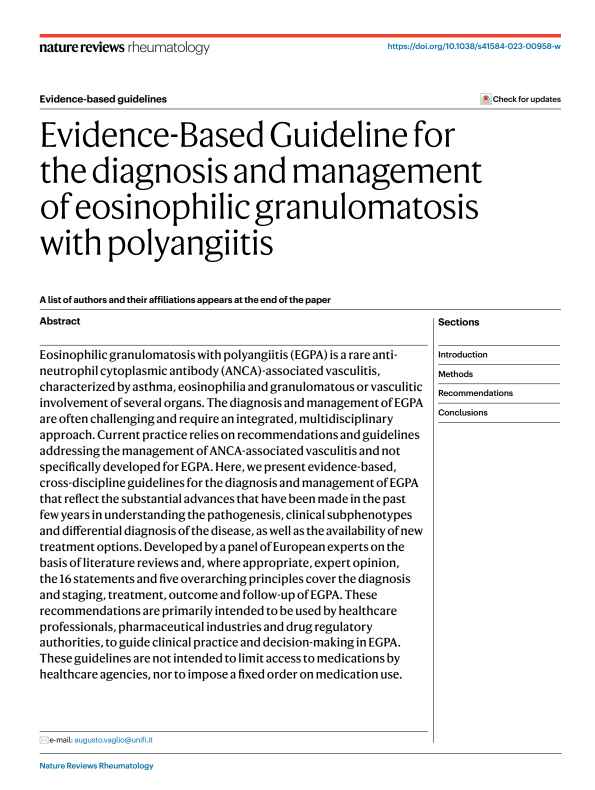 2023 循证指南： 嗜酸性肉芽肿性多血管炎的诊断和管理PDF电子书下载 - 中医养生阁中医教学-中医资料-中医医案-中医针灸-古籍珍本-中医基础-中医经典-中医-名家学术-中医男科-疾病专治-经方论治-名族医药-中医方剂-中药本草-中医拔罐-中医刮痧-推拿按摩-中医内科-中西结合-中医妇科-中医皮肤-中医医话-中医外科-中医儿科-中医儿科-海外中医-特色疗法-中医骨伤-中医四诊-中医养生阁