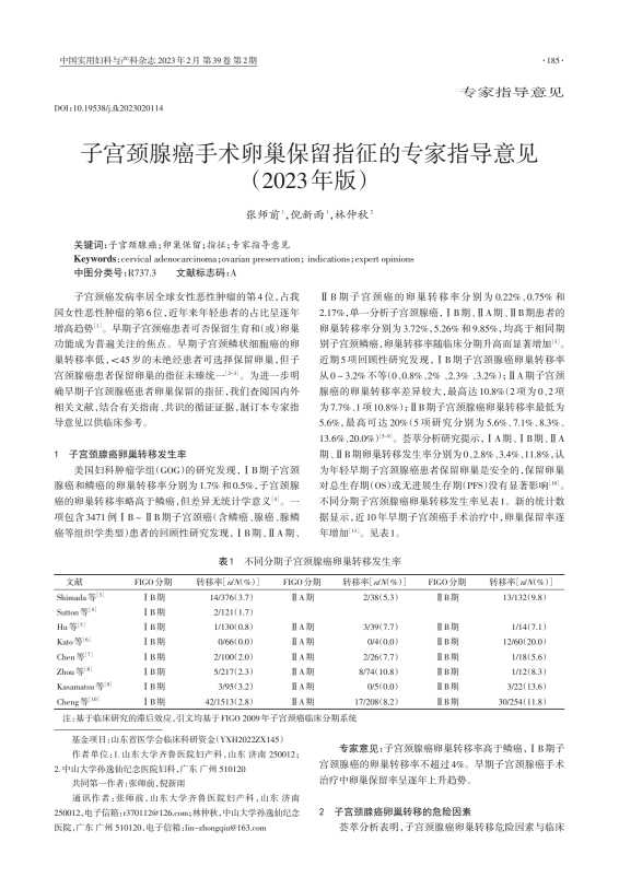 子宫颈腺癌手术卵巢保留指征的专家指导意见（2023年版）PDF电子书下载 - 中医养生阁中医教学-中医资料-中医医案-中医针灸-古籍珍本-中医基础-中医经典-中医-名家学术-中医男科-疾病专治-经方论治-名族医药-中医方剂-中药本草-中医拔罐-中医刮痧-推拿按摩-中医内科-中西结合-中医妇科-中医皮肤-中医医话-中医外科-中医儿科-中医儿科-海外中医-特色疗法-中医骨伤-中医四诊-中医养生阁