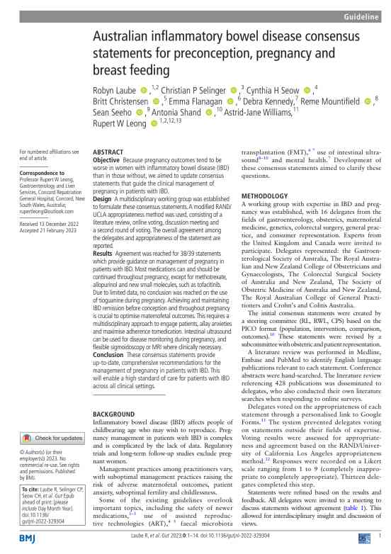 2023 澳大利亚共识声明：炎症性肠病患者孕前，孕期以及哺乳期管理PDF电子书下载 - 中医养生阁中医教学-中医资料-中医医案-中医针灸-古籍珍本-中医基础-中医经典-中医-名家学术-中医男科-疾病专治-经方论治-名族医药-中医方剂-中药本草-中医拔罐-中医刮痧-推拿按摩-中医内科-中西结合-中医妇科-中医皮肤-中医医话-中医外科-中医儿科-中医儿科-海外中医-特色疗法-中医骨伤-中医四诊-中医养生阁