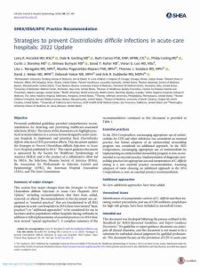 2022 SHEA/IDSA/APIC实践建议:急诊医院艰难梭菌感染的预防策略(更新版)PDF电子书下载中医教学-中医资料-中医医案-中医针灸-古籍珍本-中医基础-中医经典-中医-名家学术-中医男科-疾病专治-经方论治-名族医药-中医方剂-中药本草-中医拔罐-中医刮痧-推拿按摩-中医内科-中西结合-中医妇科-中医皮肤-中医医话-中医外科-中医儿科-中医儿科-海外中医-特色疗法-中医骨伤-中医四诊-中医养生阁