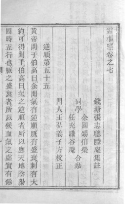 黄帝内经灵枢  卷七PDF电子书下载中医教学-中医资料-中医医案-中医针灸-古籍珍本-中医基础-中医经典-中医-名家学术-中医男科-疾病专治-经方论治-名族医药-中医方剂-中药本草-中医拔罐-中医刮痧-推拿按摩-中医内科-中西结合-中医妇科-中医皮肤-中医医话-中医外科-中医儿科-中医儿科-海外中医-特色疗法-中医骨伤-中医四诊-中医养生阁